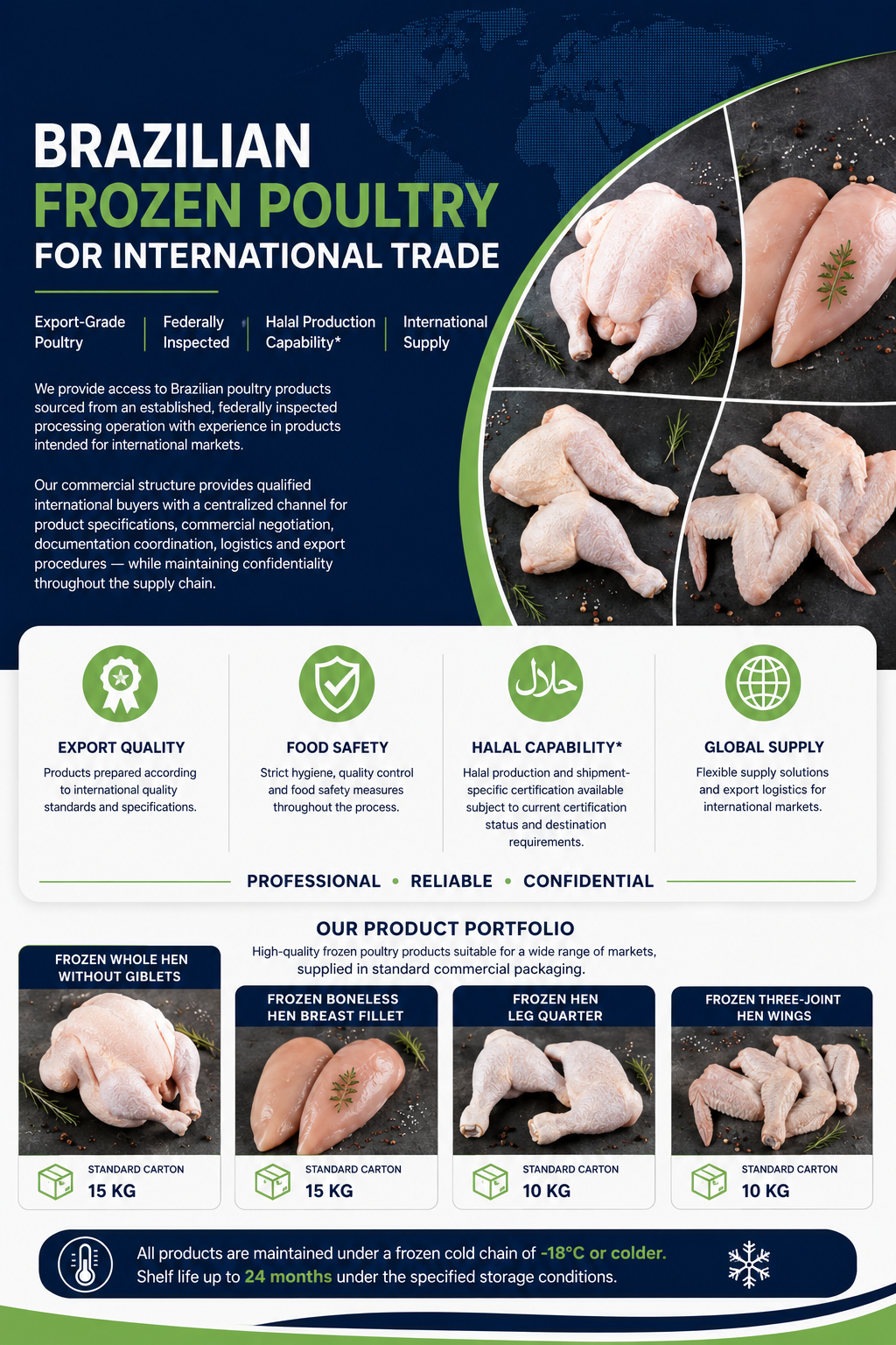 Page 1 of the commercial summary: overview, quality pillars and product portfolio